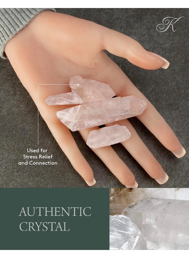 KALIFANO Quartz Points Bundle (500+ Carats) - Bulk High Energy Raw Lemurian Reiki Cuarzo Crystal Used for Clarity and Purpose - Information Card Included (Family Owned & Operated) - Image 3